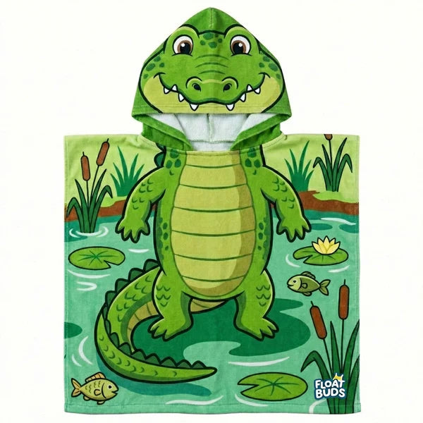 Ręcznik Ponczo Bulbulki™ — Krokodyl